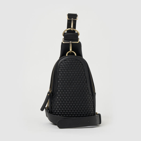 Liberty Woven Sling Bag in Black from Urban Originals