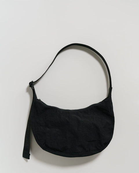 Medium Nylon Crescent Bag in Black from BAGGU