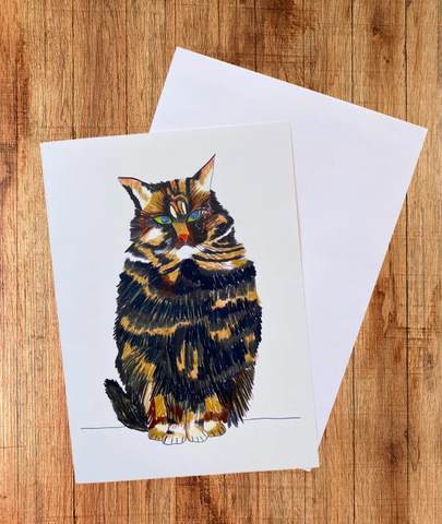 Margot Cat Greeting Card from natchie