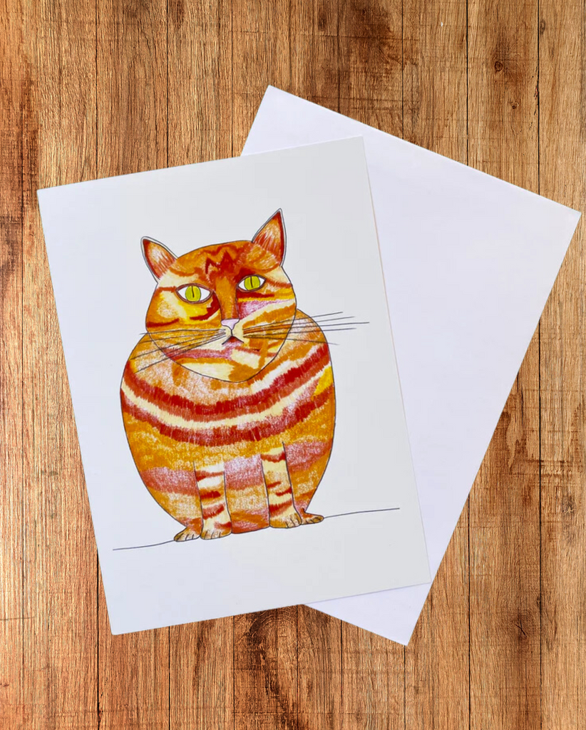 Malcolm Cat Greeting Card from natchie