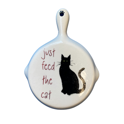 Just Feed the Cat Spoon Rest from Auburn Clay Barn
