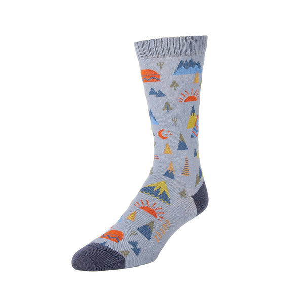 The Great Outdoors Socks in Steel from Zkano