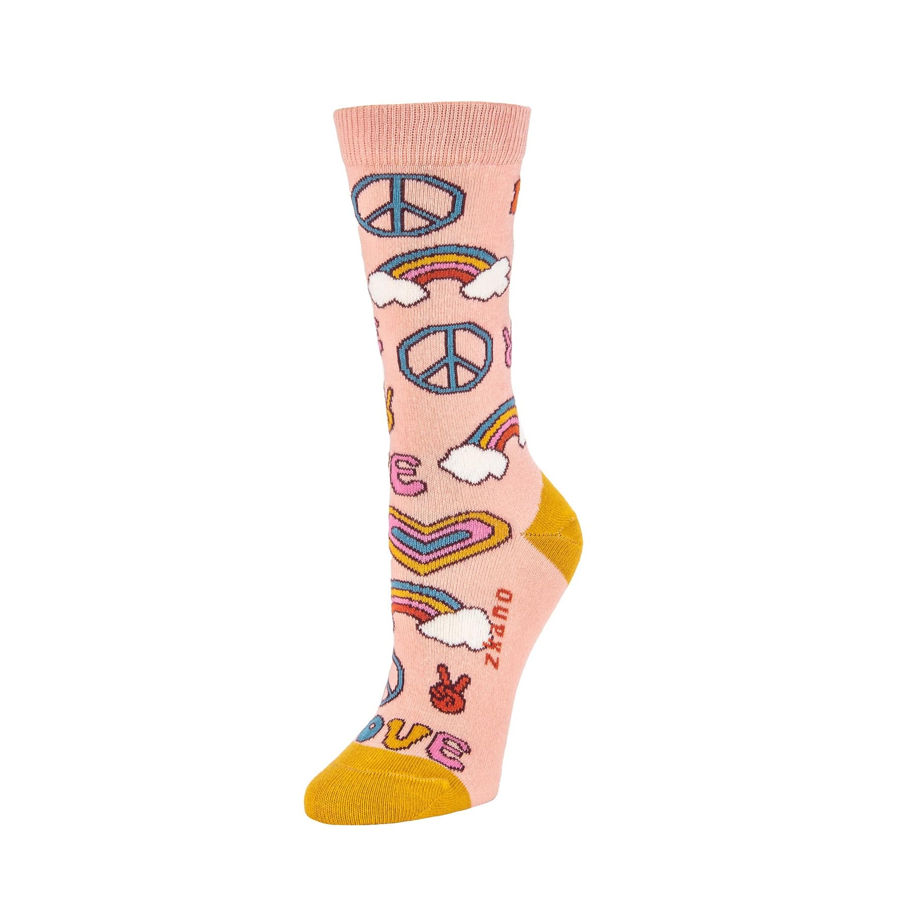 Peace & Love Socks in Desert Rose from Zkano – MooShoes