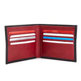 Slim Vegan Wallet in Black/Red from Canussa