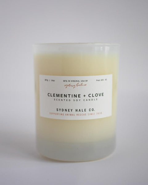 Clementine + Clove Soy Candle from Sydney Hale