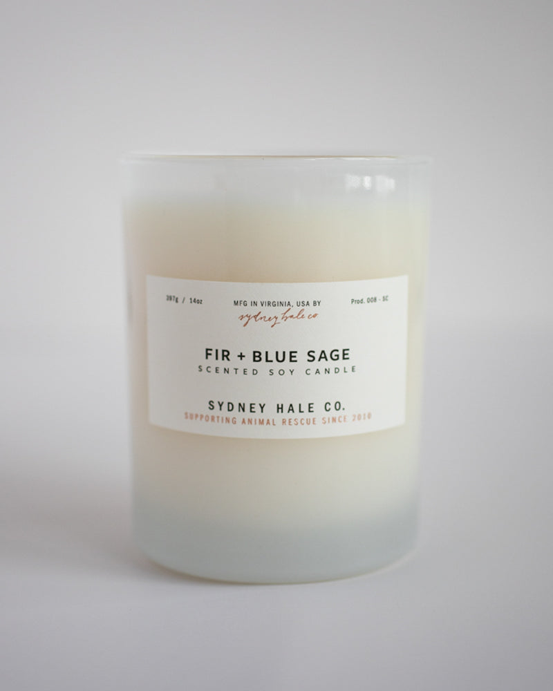 Fir + Blue Sage Soy Candle from Sydney Hale