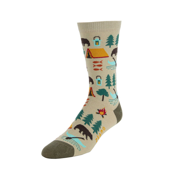 Summer Camp Sock in Sage from Zkano
