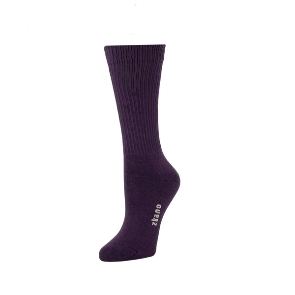 Women's Ribbed Knit Crew in Plum from Zkano